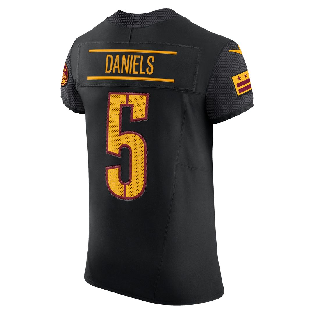 Jayden Daniels Washington Commanders Nike Alternate Vapor F.U.S.E. Elite Jersey - Black