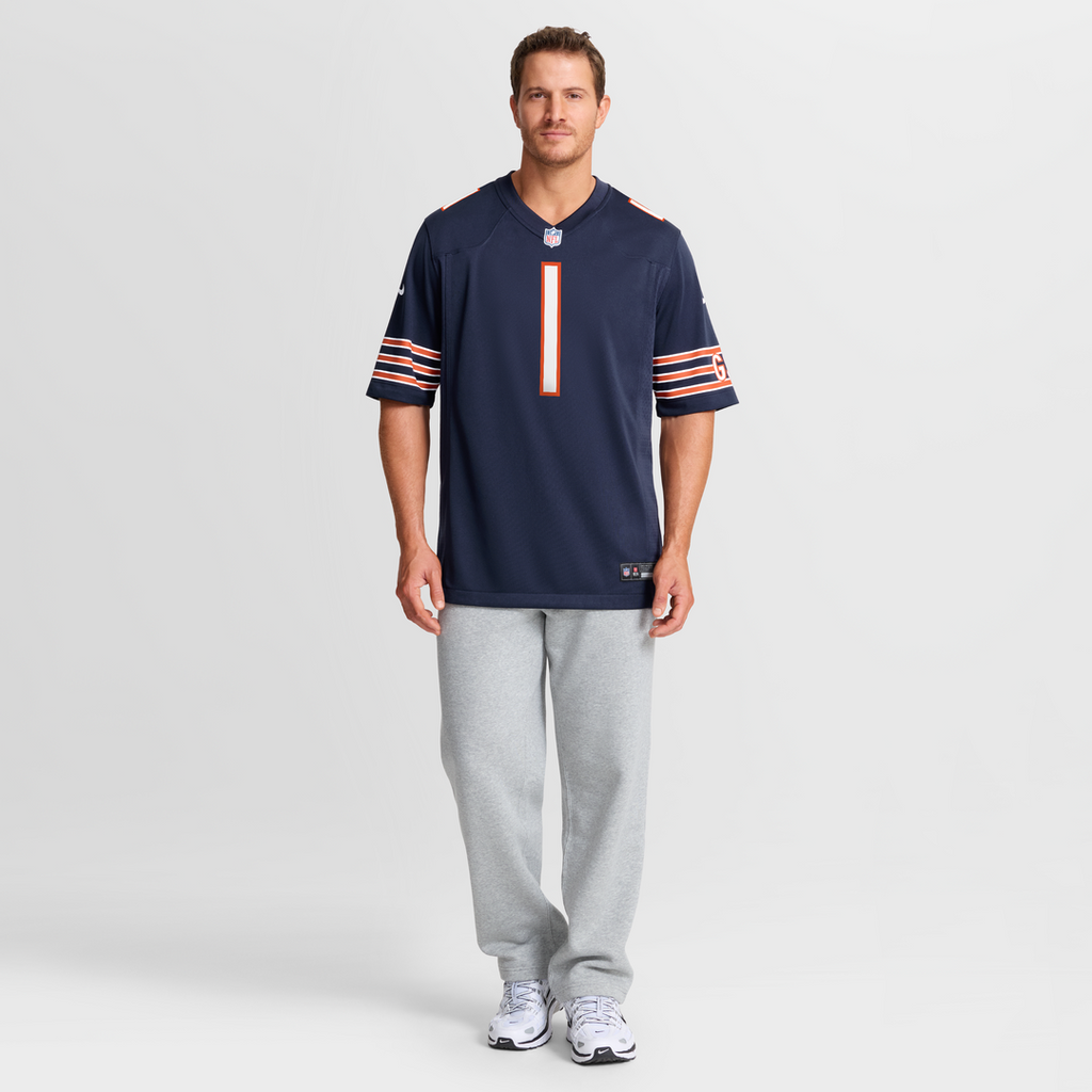 Number 1 Groom Chicago Bears Nike Game Official Jersey - Navy