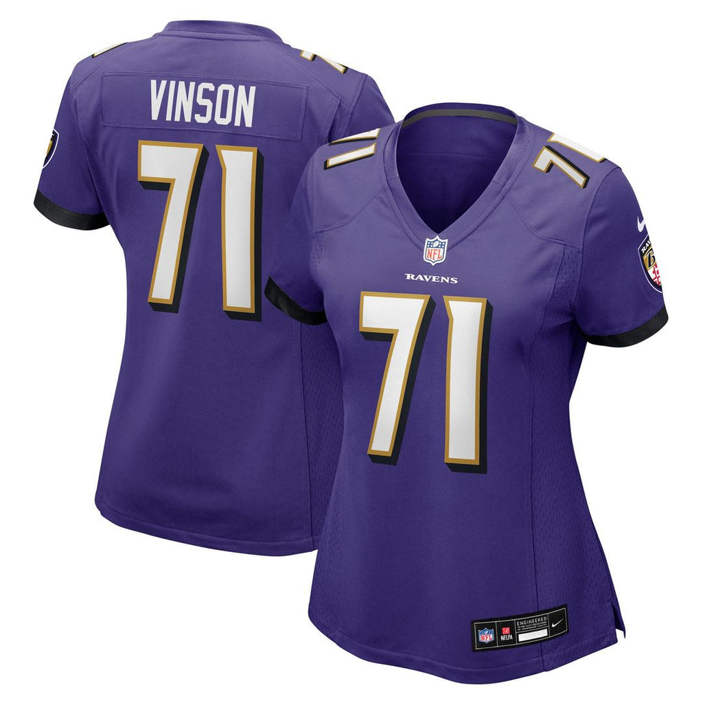 Carson Vinson Baltimore Ravens Nike Women's Team Game Jersey - Purple