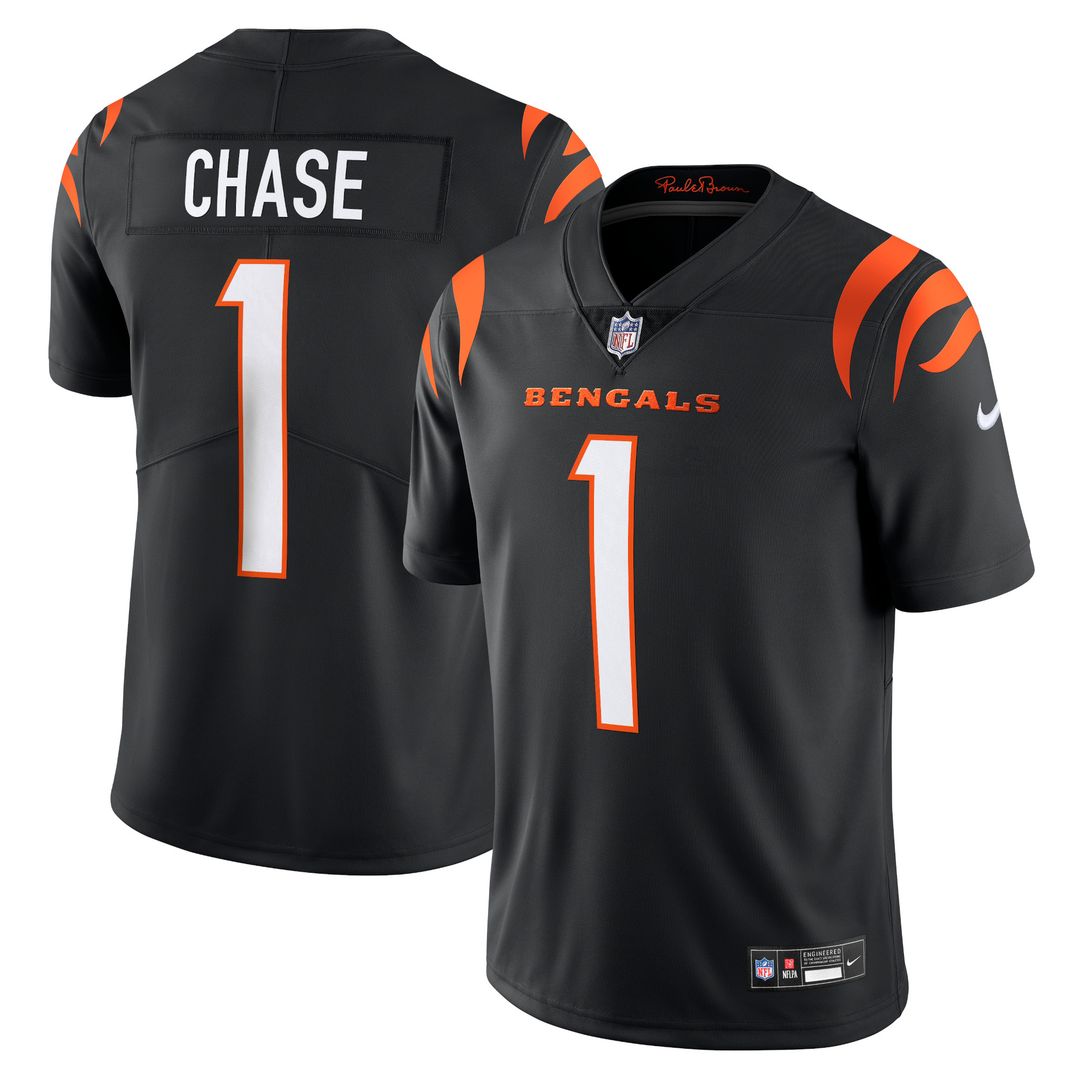 Ja'Marr Chase Cincinnati Bengals Nike  Vapor Untouchable Limited Official Jersey - Black