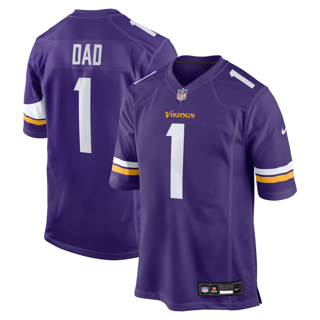 Number 1 Dad Minnesota Vikings Nike Game Official Jersey - Purple