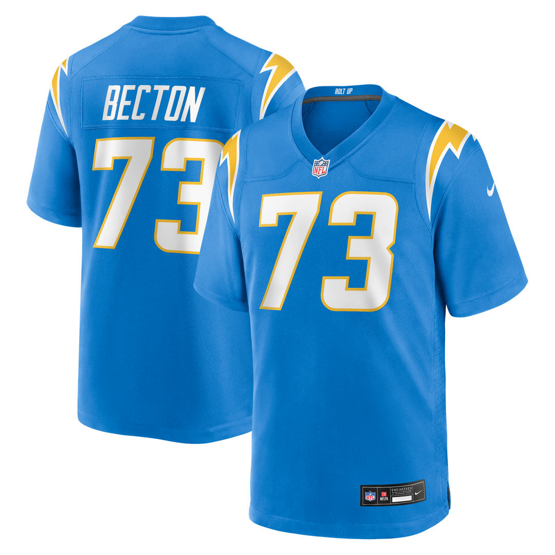 Mekhi Becton Los Angeles Chargers Nike Team Game Jersey - Powder Blue
