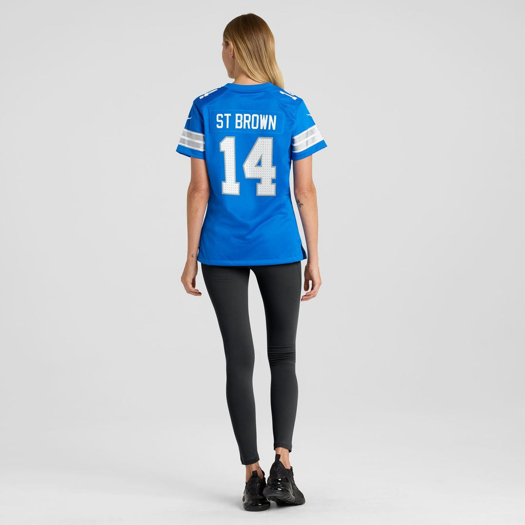 Amon-Ra St. Brown Detroit Lions Nike Women's White Game Official Jersey - White
