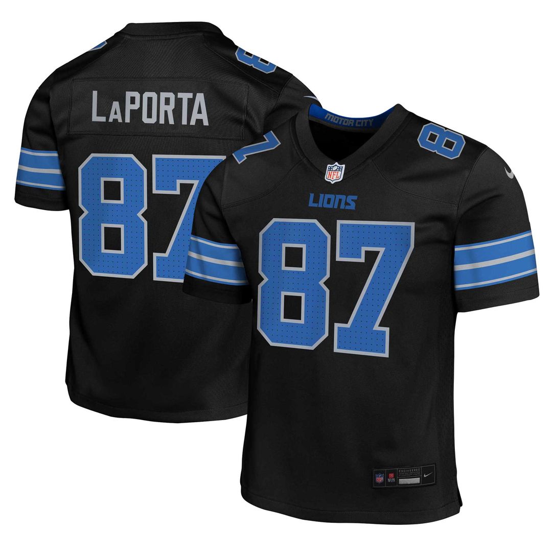 Sam LaPorta Detroit Lions Nike Youth Game Jersey - Blue