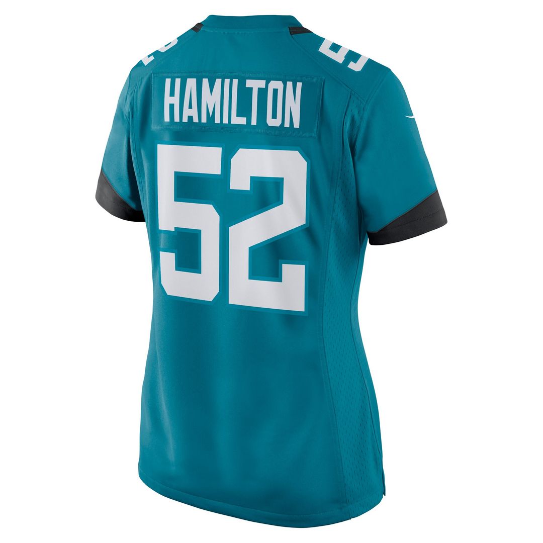 DaVon Hamilton Jacksonville Jaguars Nike Women's Game Official Jersey - Teal