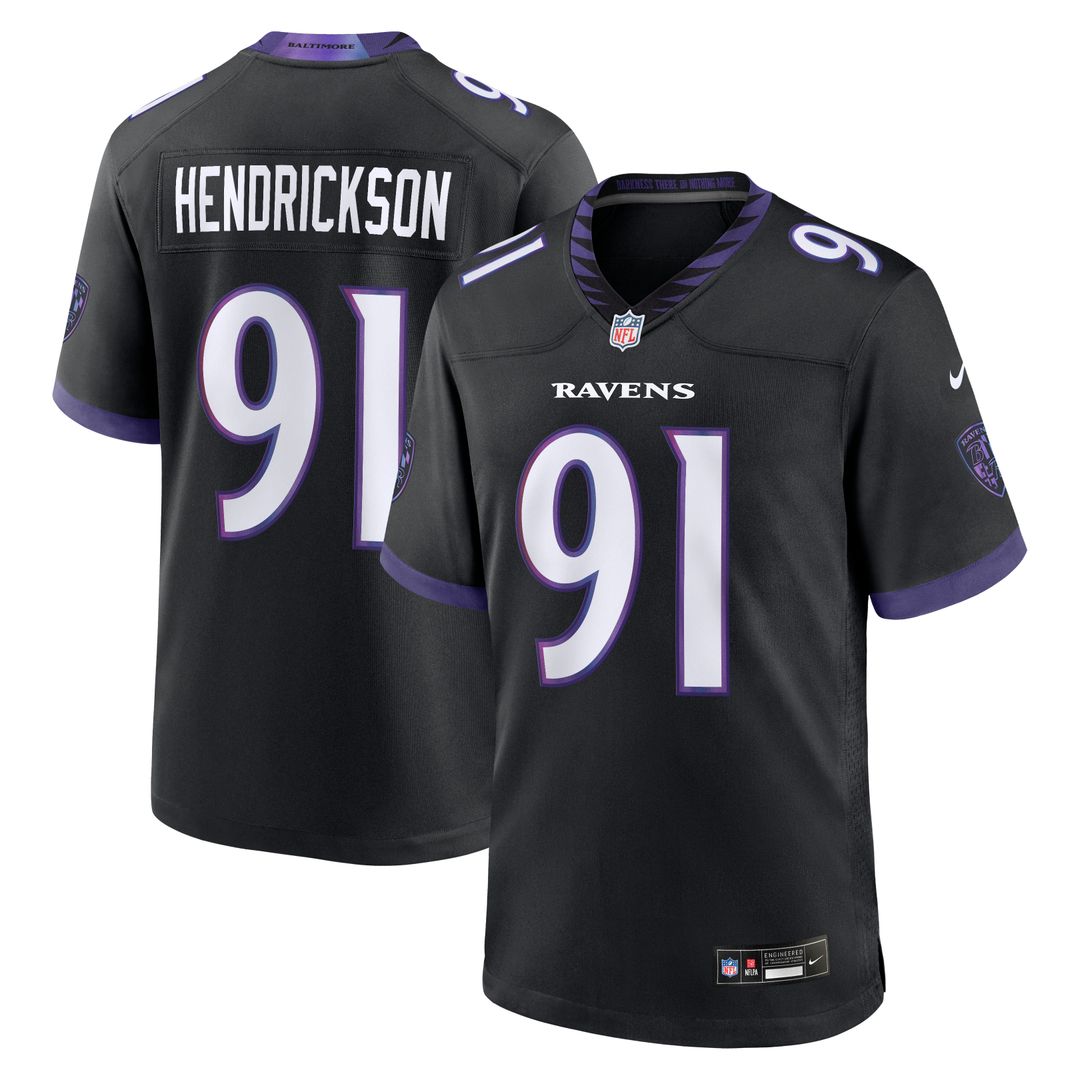 Trey Hendrickson Baltimore Ravens Nike Alternate Game Jersey - Black