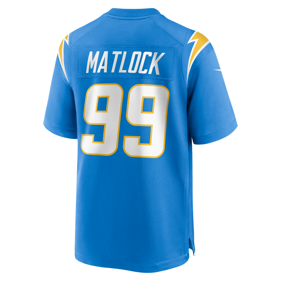 Scott Matlock Los Angeles Chargers Nike Team Game Official Jersey - Powder Blue