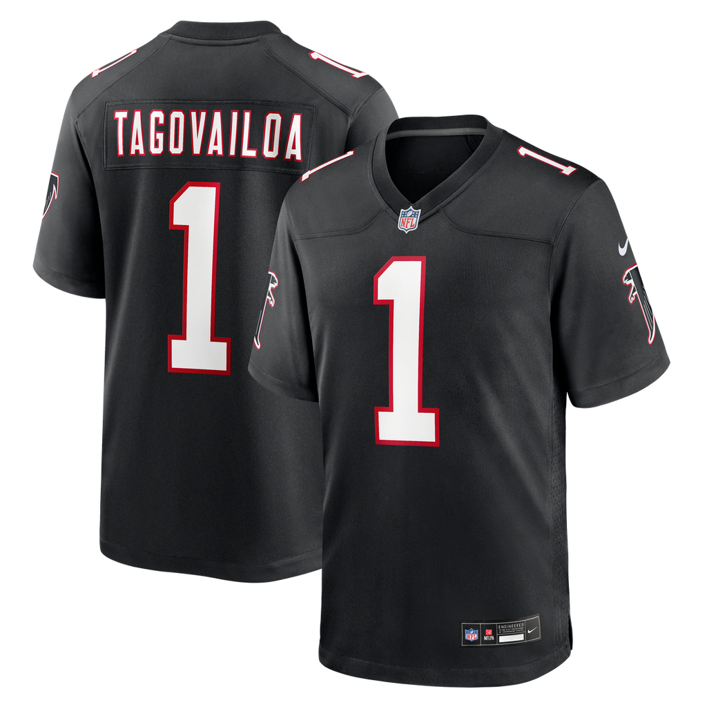 Tua Tagovailoa Atlanta Falcons Nike Alternate Game Official Jersey -  Black