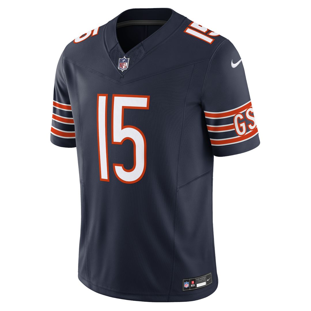 Rome Odunze Chicago Bears Nike Vapor F.U.S.E. Limited Official Jersey - Navy