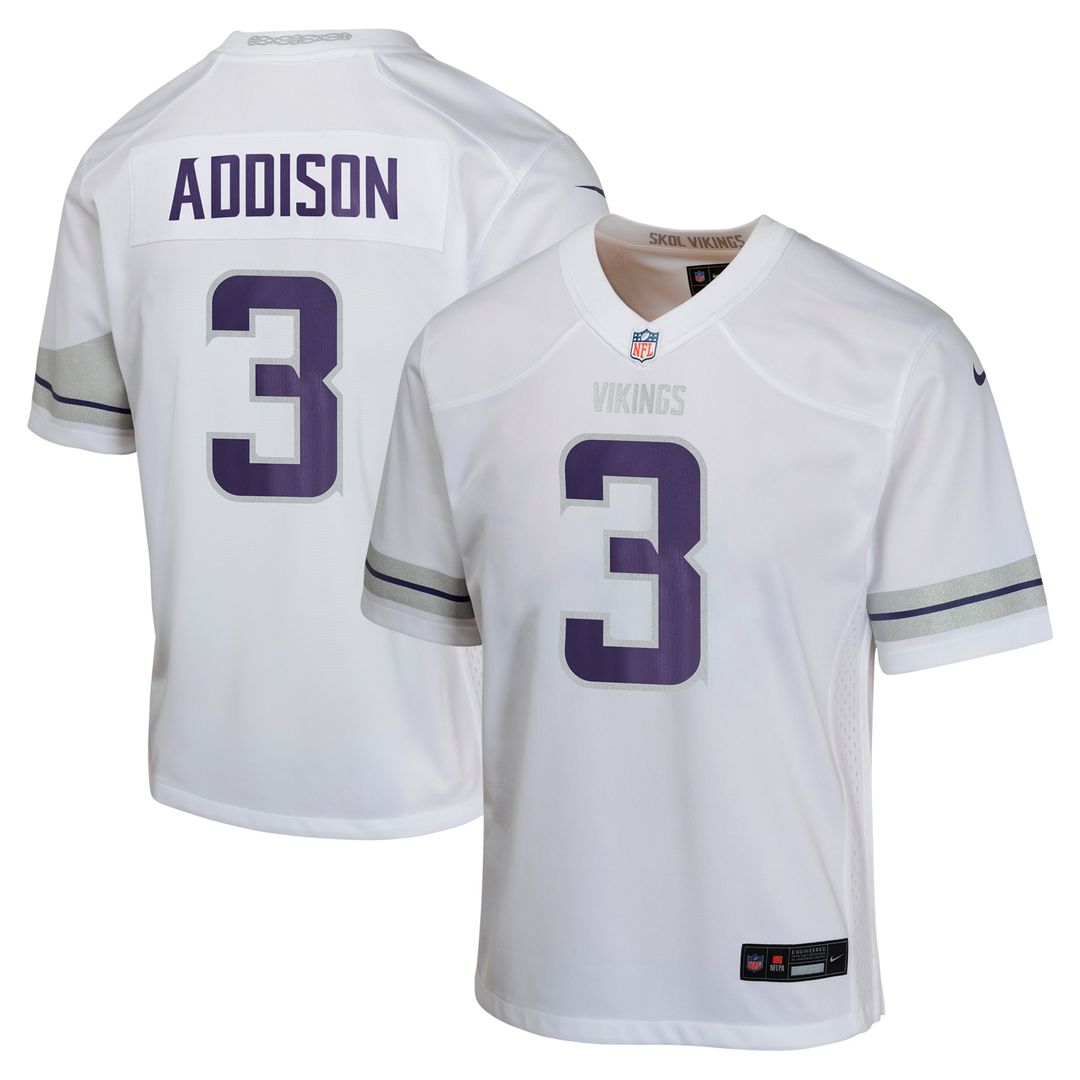 Jordan Addison Minnesota Vikings Nike Youth Game Jersey - Purple