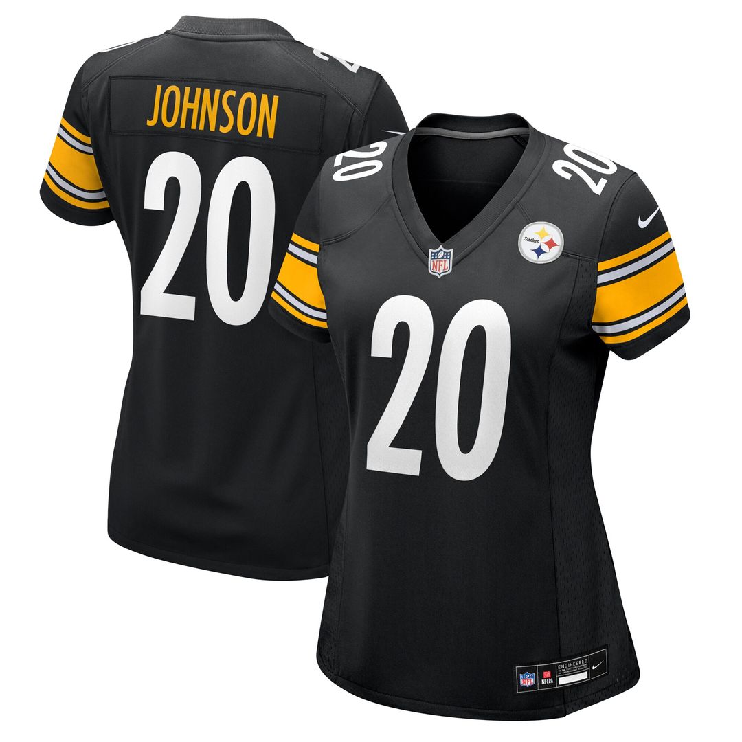 Kaleb Johnson Pittsburgh Steelers Nike Women's Team Game Jersey - Black