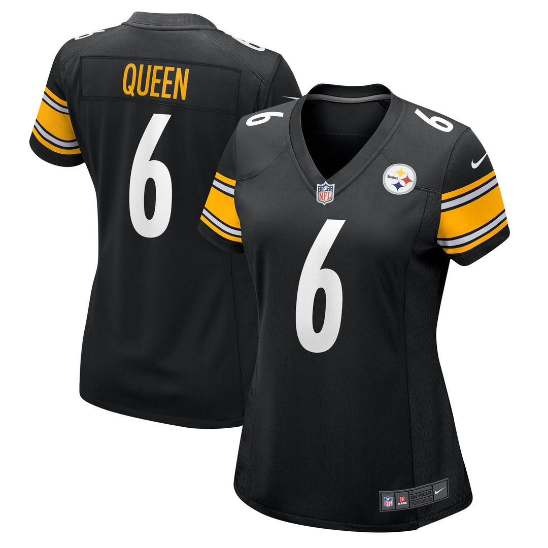 Patrick Queen Pittsburgh Steelers Nike Women's Team Game Official Jersey -  Black