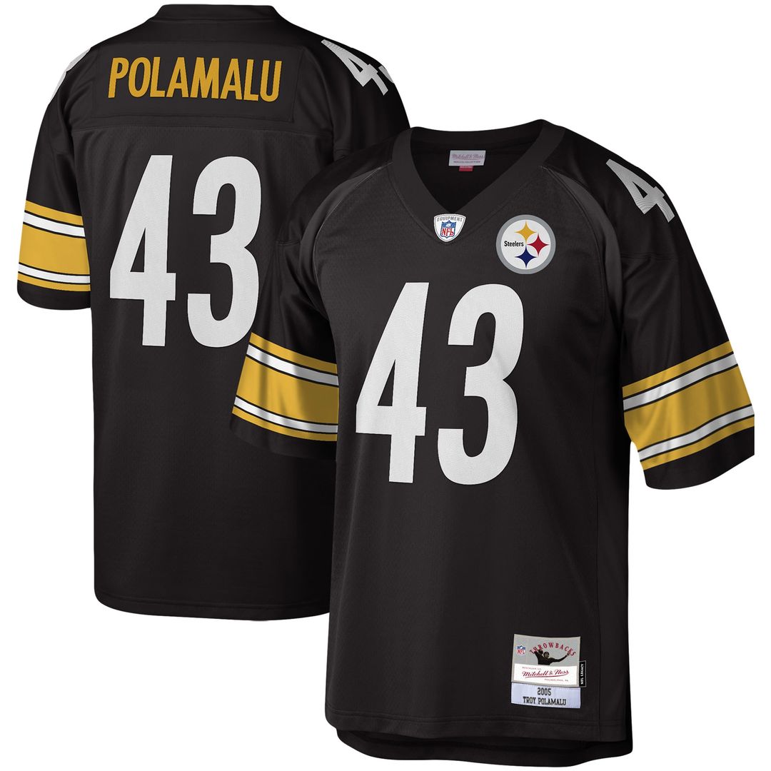 Troy Polamalu Pittsburgh Steelers Mitchell & Ness Legacy Replica Official Jersey - Black