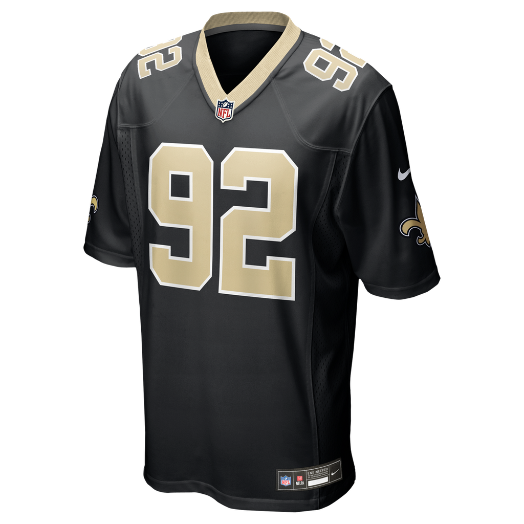Davon Godchaux New Orleans Saints Nike Team Game Official Jersey -  Black