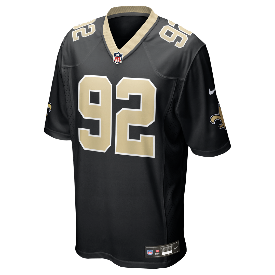 Davon Godchaux New Orleans Saints Nike Team Game Official Jersey -  Black
