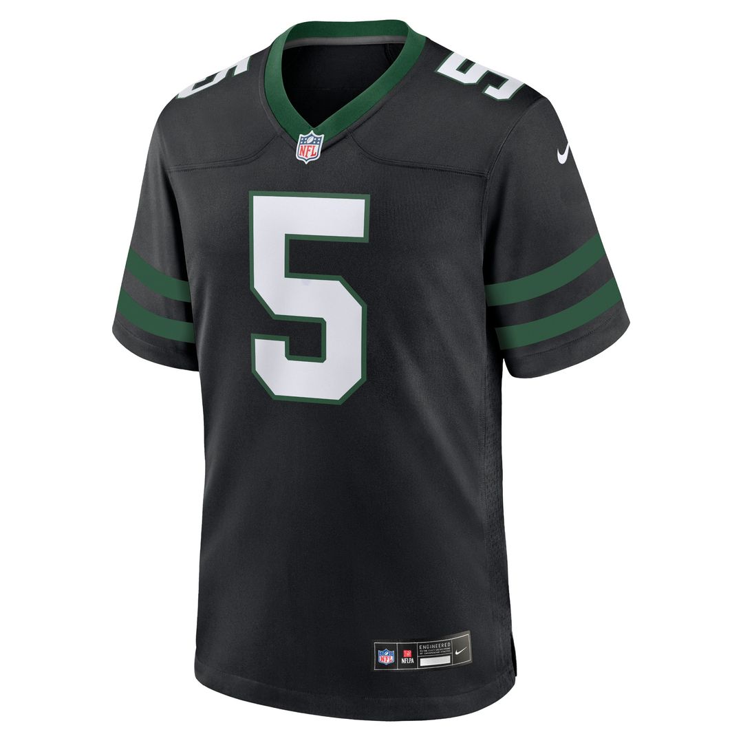 Garrett Wilson New York Jets Nike Alternate Game Official Jersey - Legacy Black