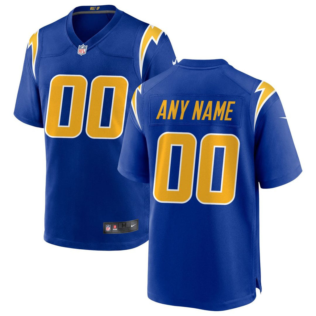 Los Angeles Chargers Nike Alternate Custom Game Official Jersey - Royal