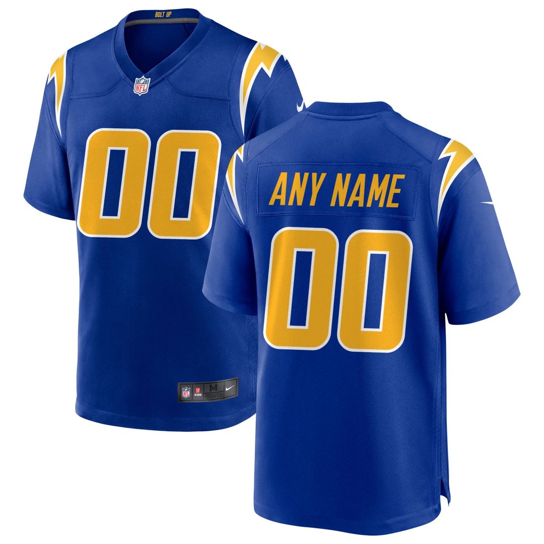 Los Angeles Chargers Nike Alternate Custom Game Official Jersey - Royal
