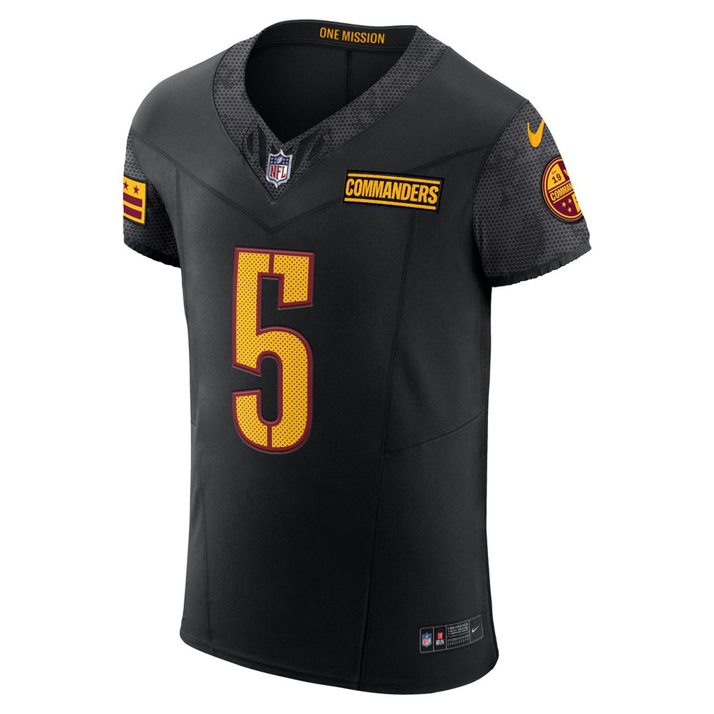 Jayden Daniels Washington Commanders Nike Alternate Vapor F.U.S.E. Elite Jersey - Black