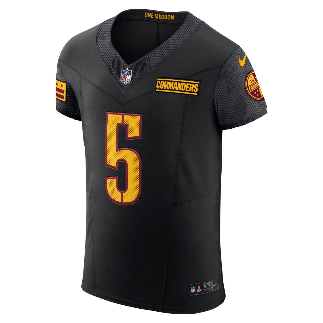 Jayden Daniels Washington Commanders Nike Alternate Vapor F.U.S.E. Elite Jersey - Black