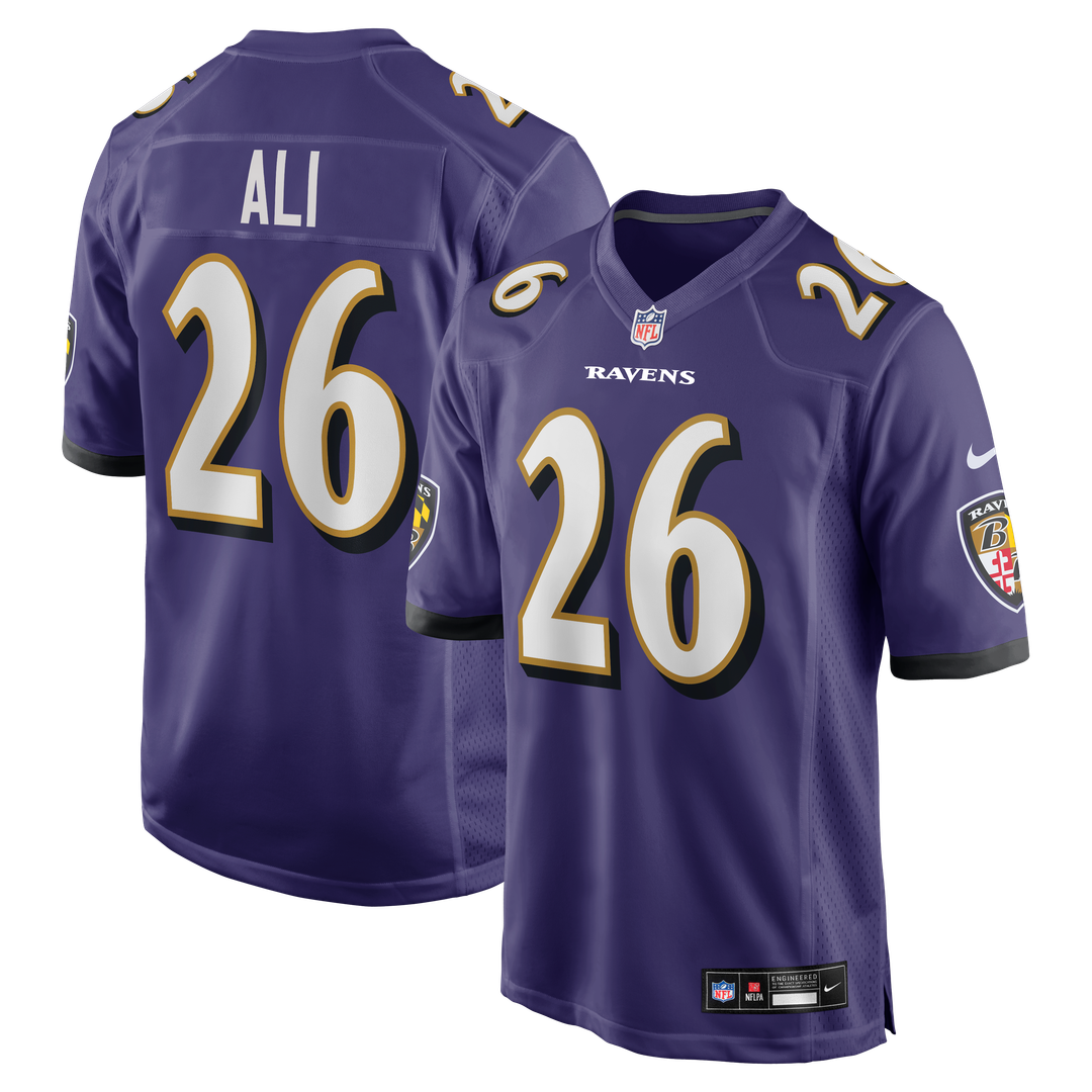 Rasheen Ali Baltimore Ravens Nike Team Game Official Jersey -  Purple