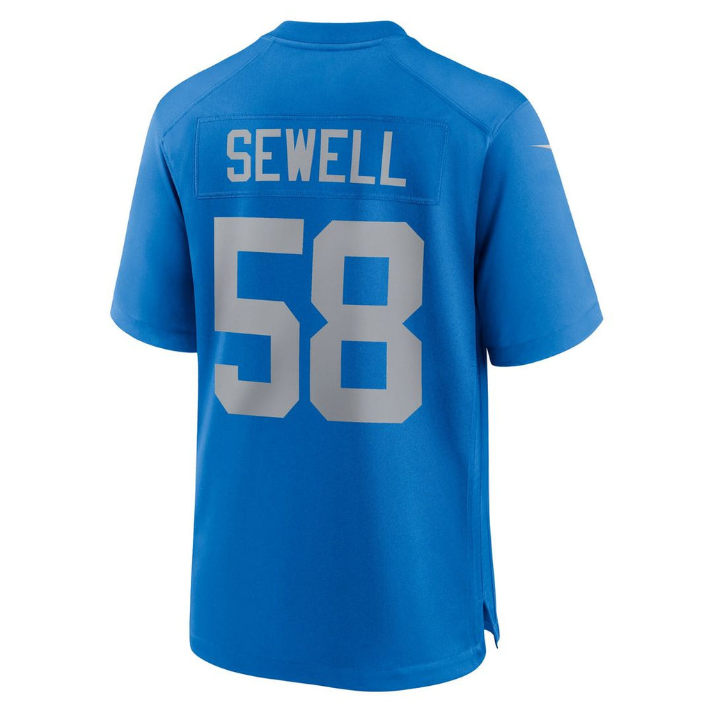 Penei Sewell Detroit Lions Nike Alternate Game Official Jersey -  Blue