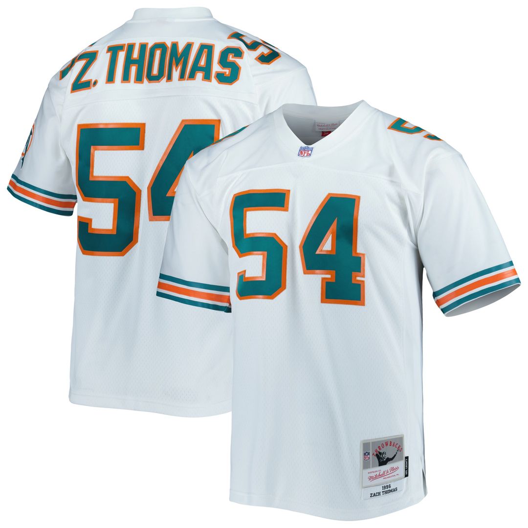 Zach Thomas Miami Dolphins Mitchell & Ness Legacy Replica Official Jersey - Aqua