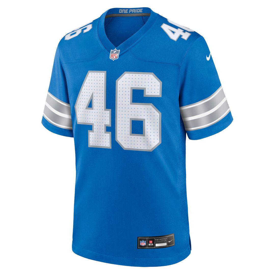Jack Campbell Detroit Lions Nike Game Official Jersey - Blue