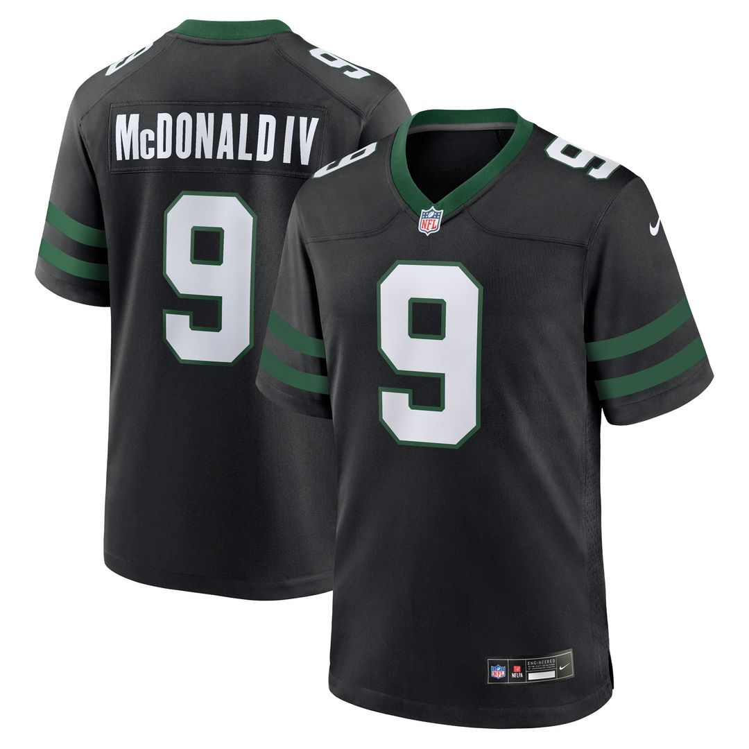 Will McDonald IV New York Jets Nike Team Game Official Jersey - Legacy Green