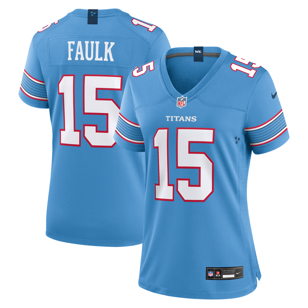 Keldric Faulk Tennessee Titans Nike Women's Team Game Official Jersey - Light Blue