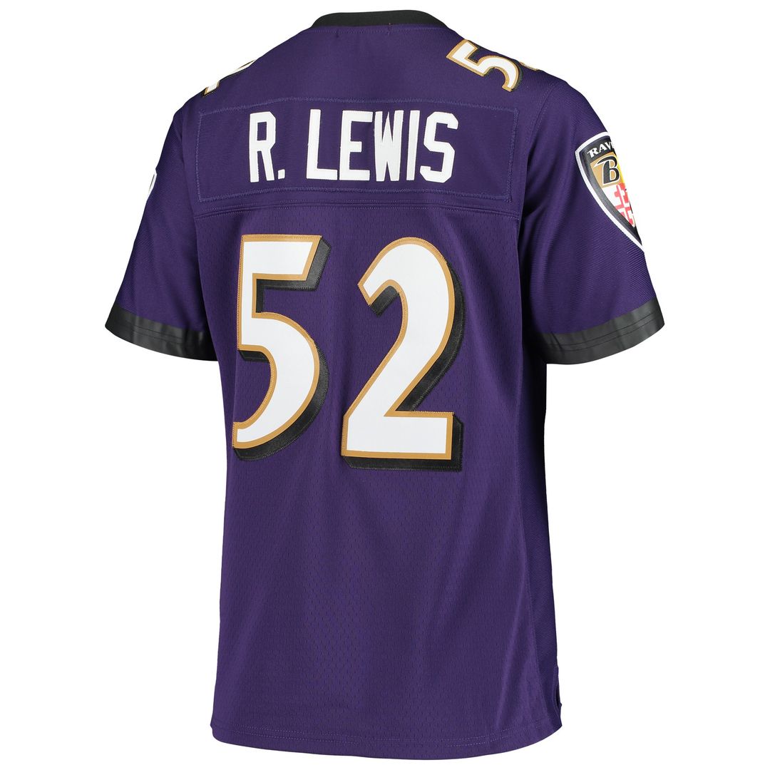 Ray Lewis Baltimore Ravens Mitchell & Ness Women's Legacy Team Replica Jersey - Purple