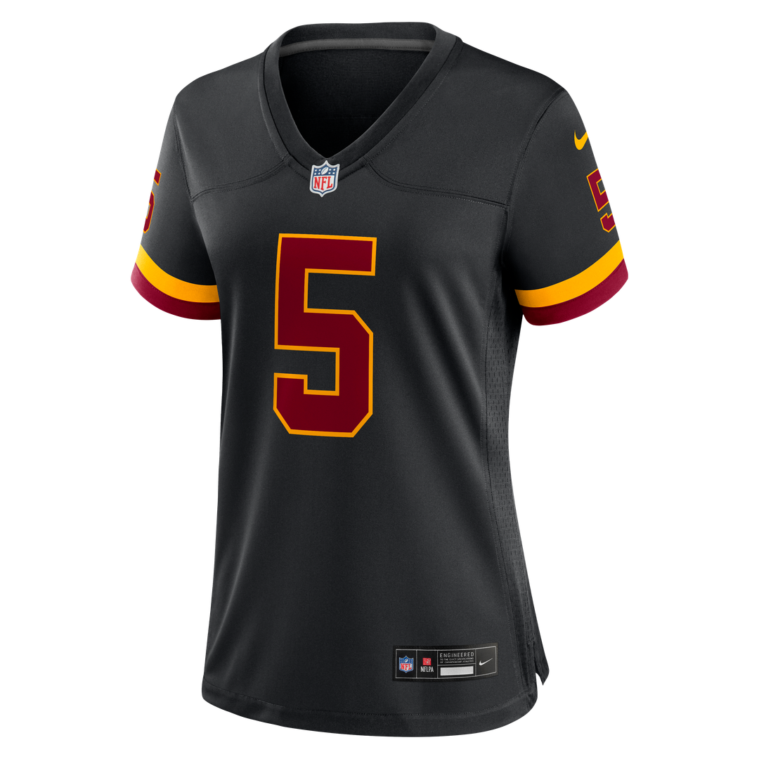Jayden Daniels Washington Commanders Nike Women's Hail Raiser Alternate Game Jersey - Black