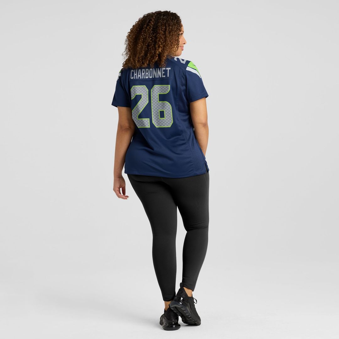 Zach Charbonnet Seattle Seahawks Nike Women's Team Game Official Jersey -  College Navy