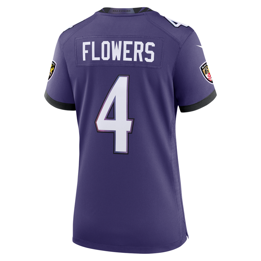 Zay Flowers Baltimore Ravens Nike Women's Alternate Game Official Jersey - Black