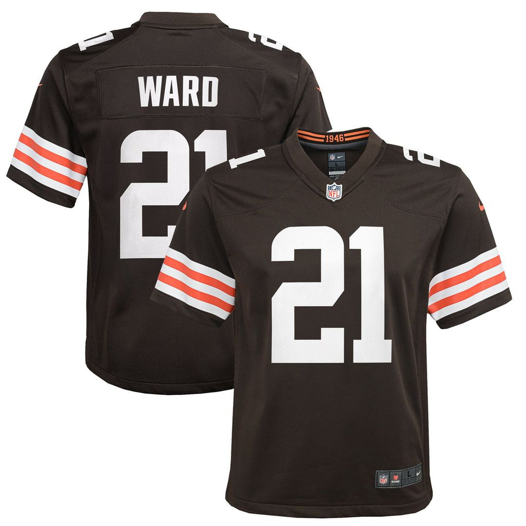 Denzel Ward Cleveland Browns Nike Youth Game Official Jersey - Brown