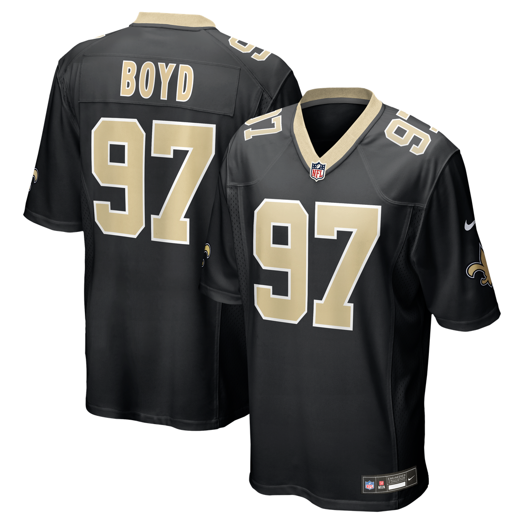 Khristian Boyd New Orleans Saints Nike  Game Official Jersey -  Black