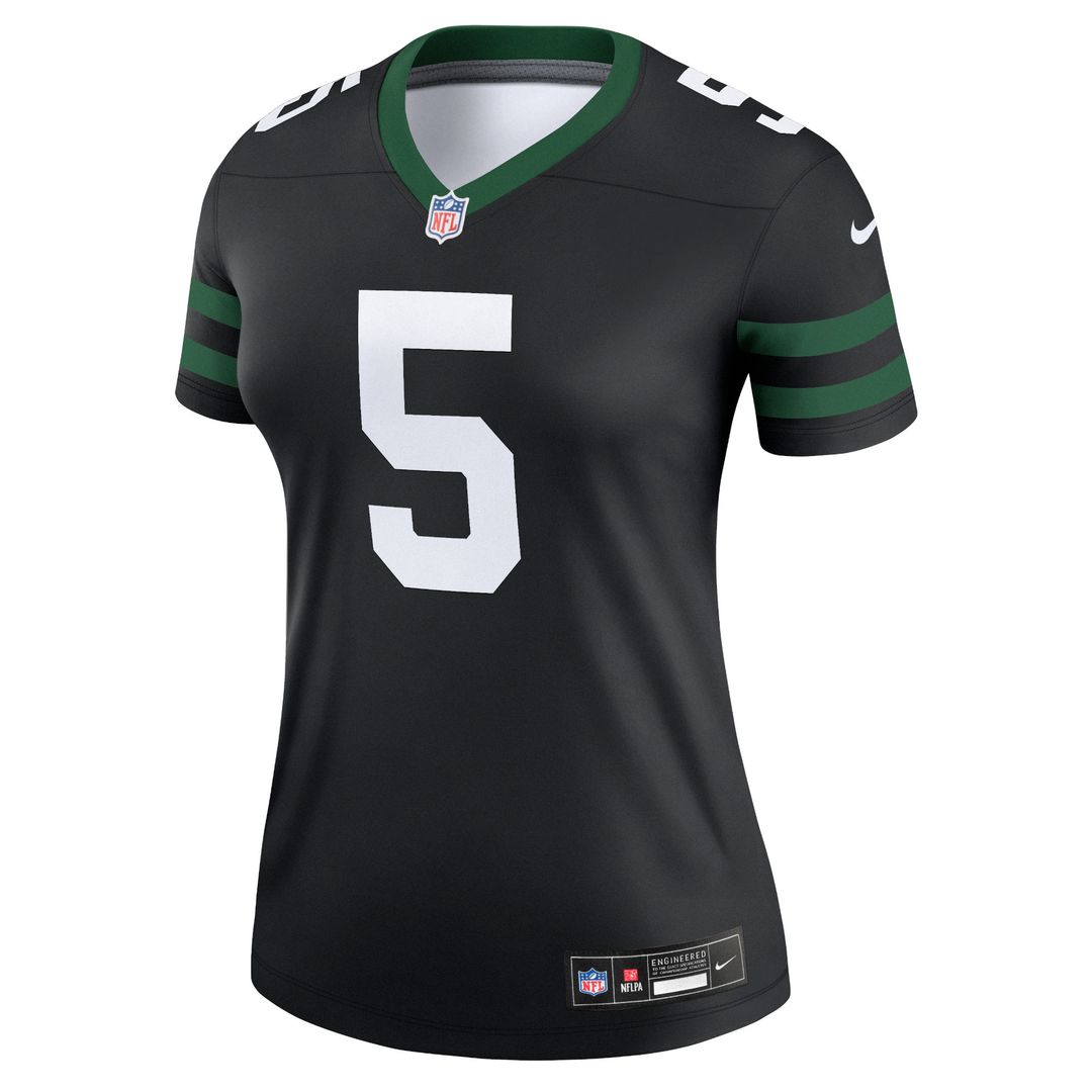 Garrett Wilson New York Jets Nike Women's Alternate Legend Player Performance Top - Legacy Black