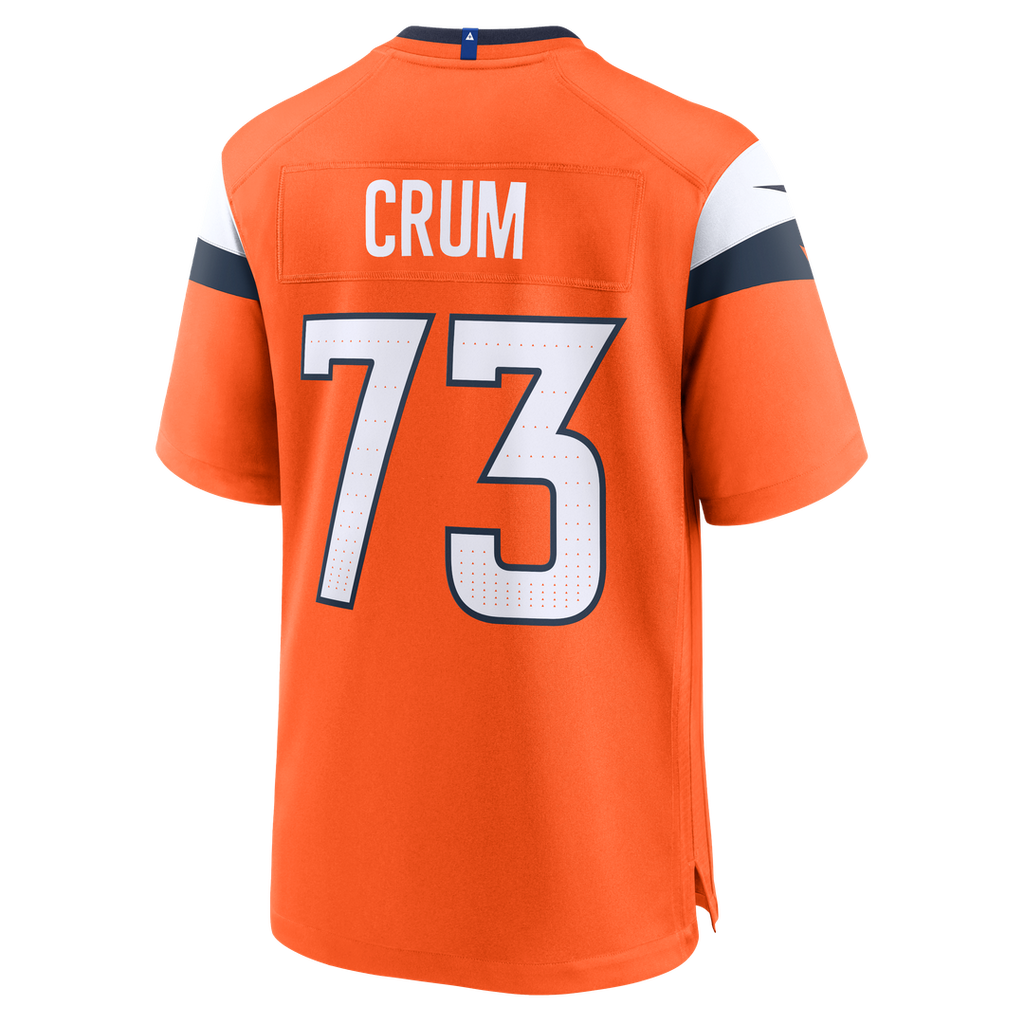 Frank Crum Denver Broncos Nike Team Game Jersey - Orange