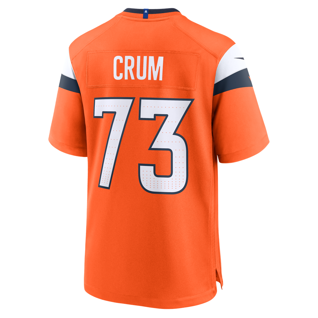 Frank Crum Denver Broncos Nike Team Game Jersey - Orange