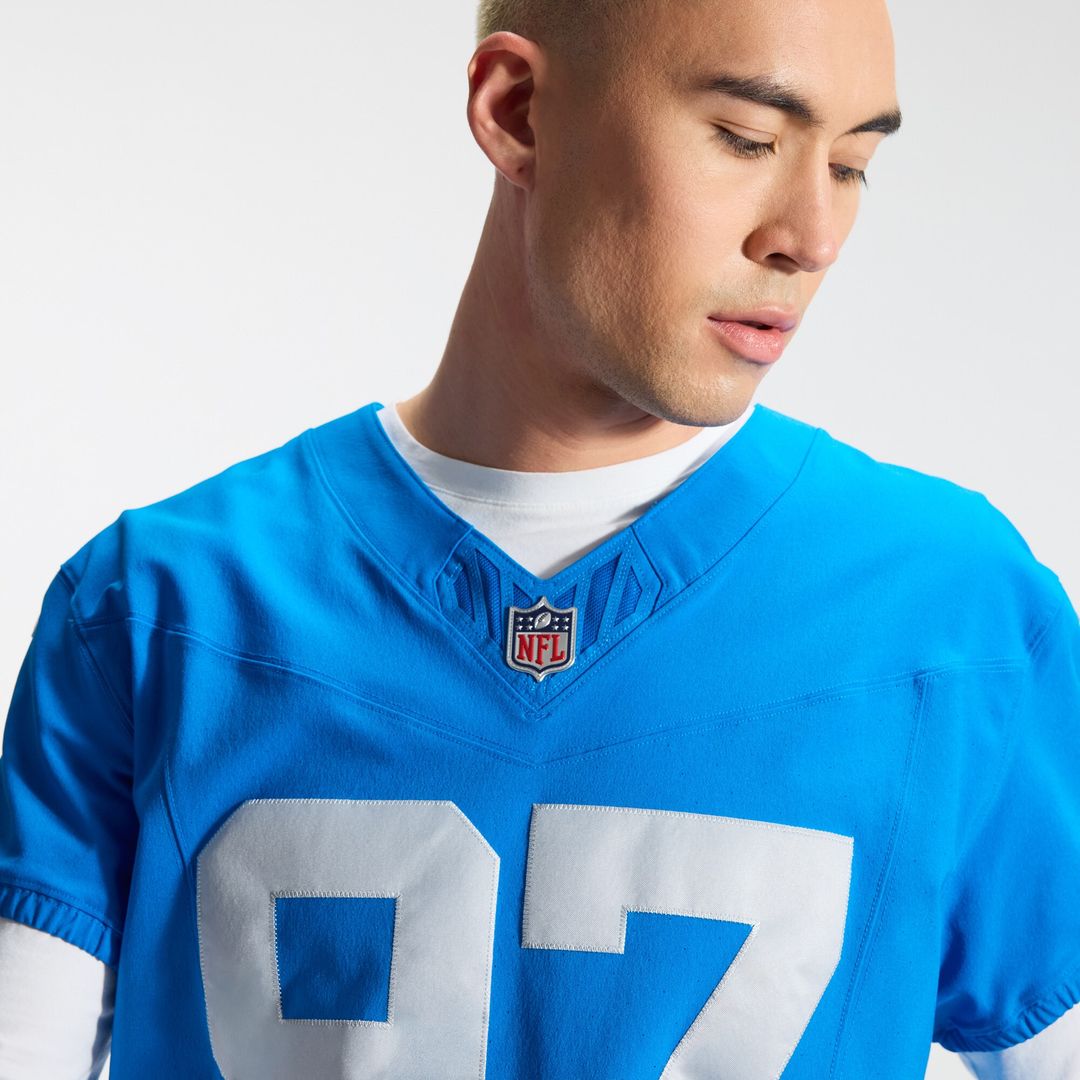 Aidan Hutchinson Detroit Lions Nike Alternate Vapor F.U.S.E. Elite Official Jersey - Blue