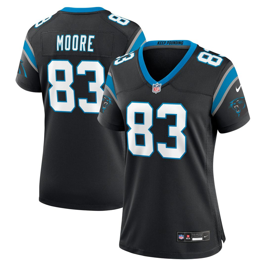 David Moore Carolina Panthers Nike Women's  Game Official Jersey -  Black