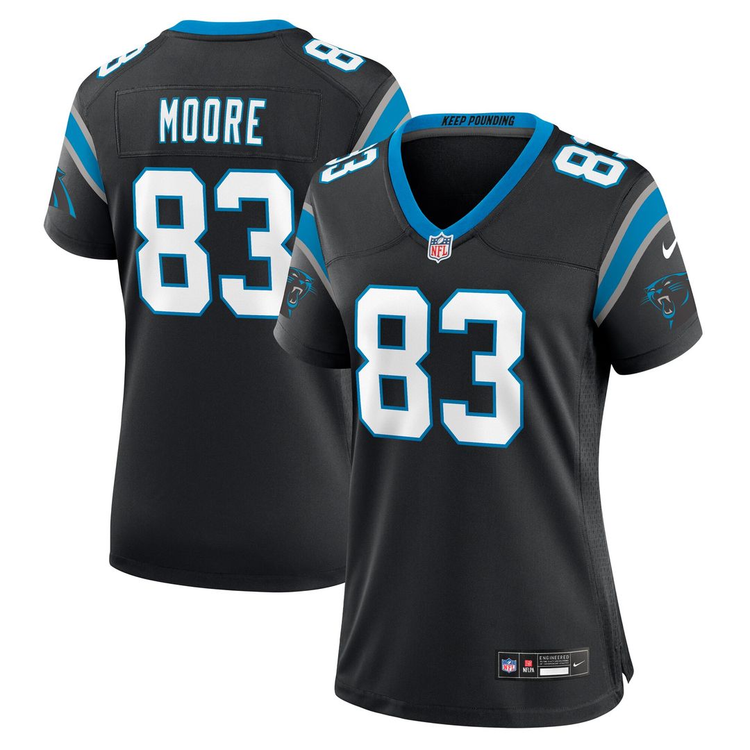 David Moore Carolina Panthers Nike Women's  Game Official Jersey -  Black