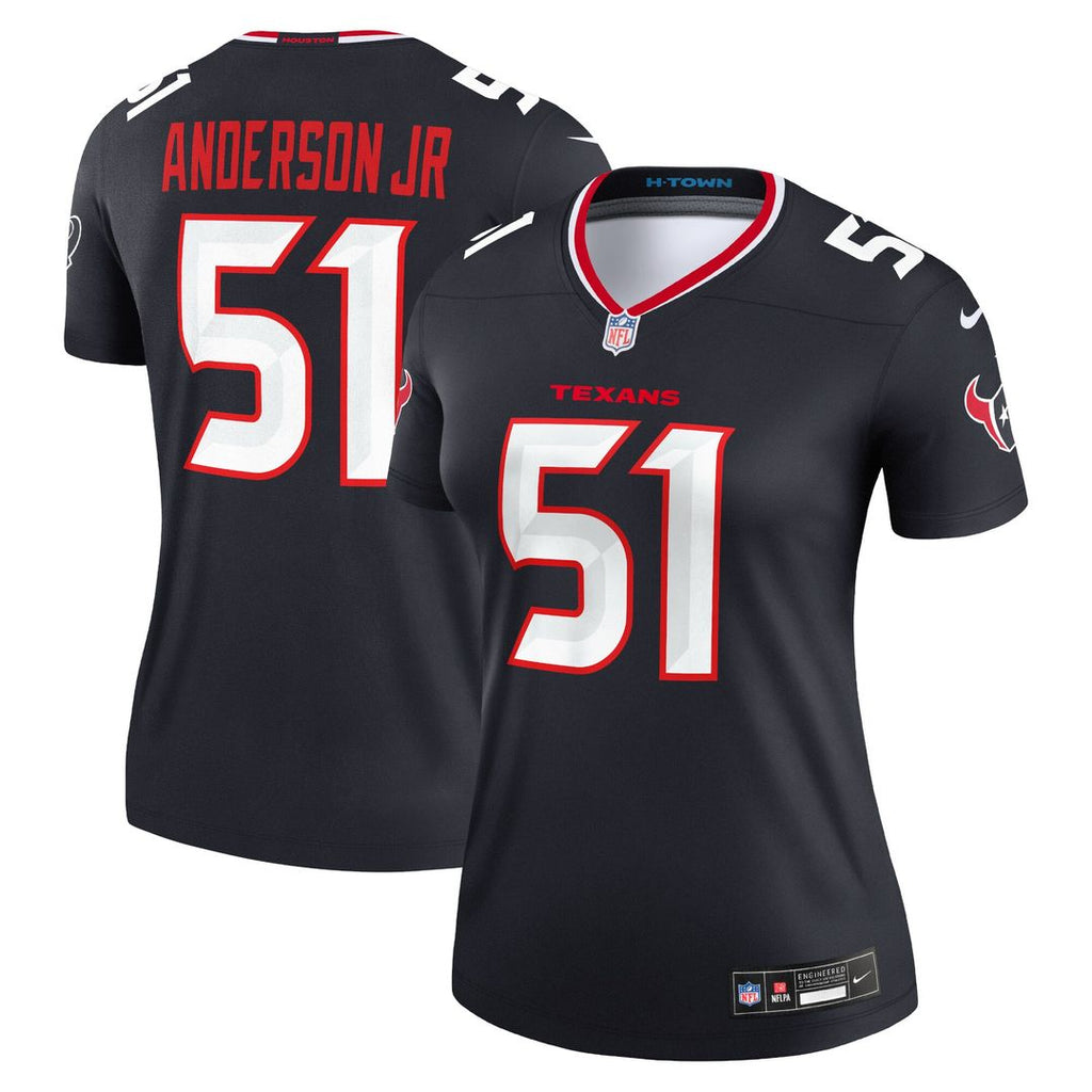 Will Anderson Jr. Houston Texans Nike Women's Legend Player Performance Top - Navy