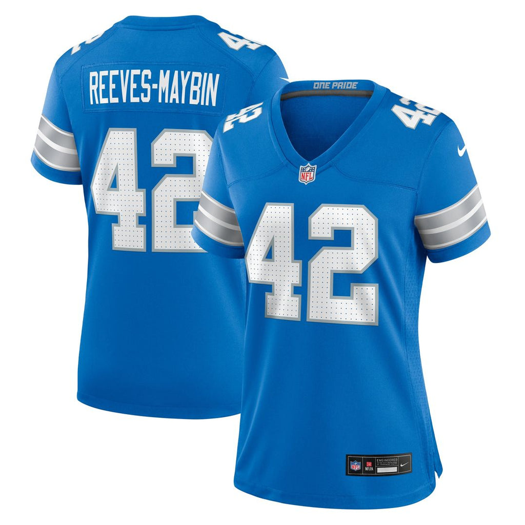 Jalen Reeves-Maybin Detroit Lions Nike Women's Team Game Jersey - Blue