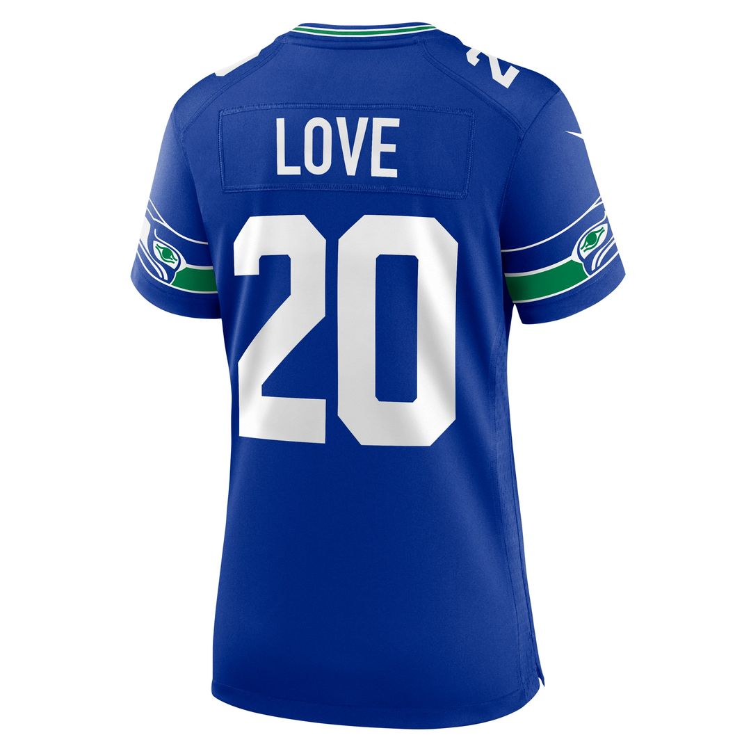 Julian Love Seattle Seahawks Nike Women's Throwback Player Game Official Jersey - Royal