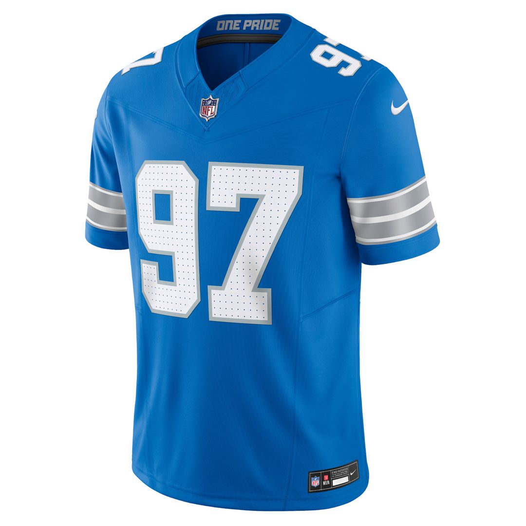 Aidan Hutchinson Detroit Lions Nike Team Vapor F.U.S.E. Limited Official Jersey - Blue