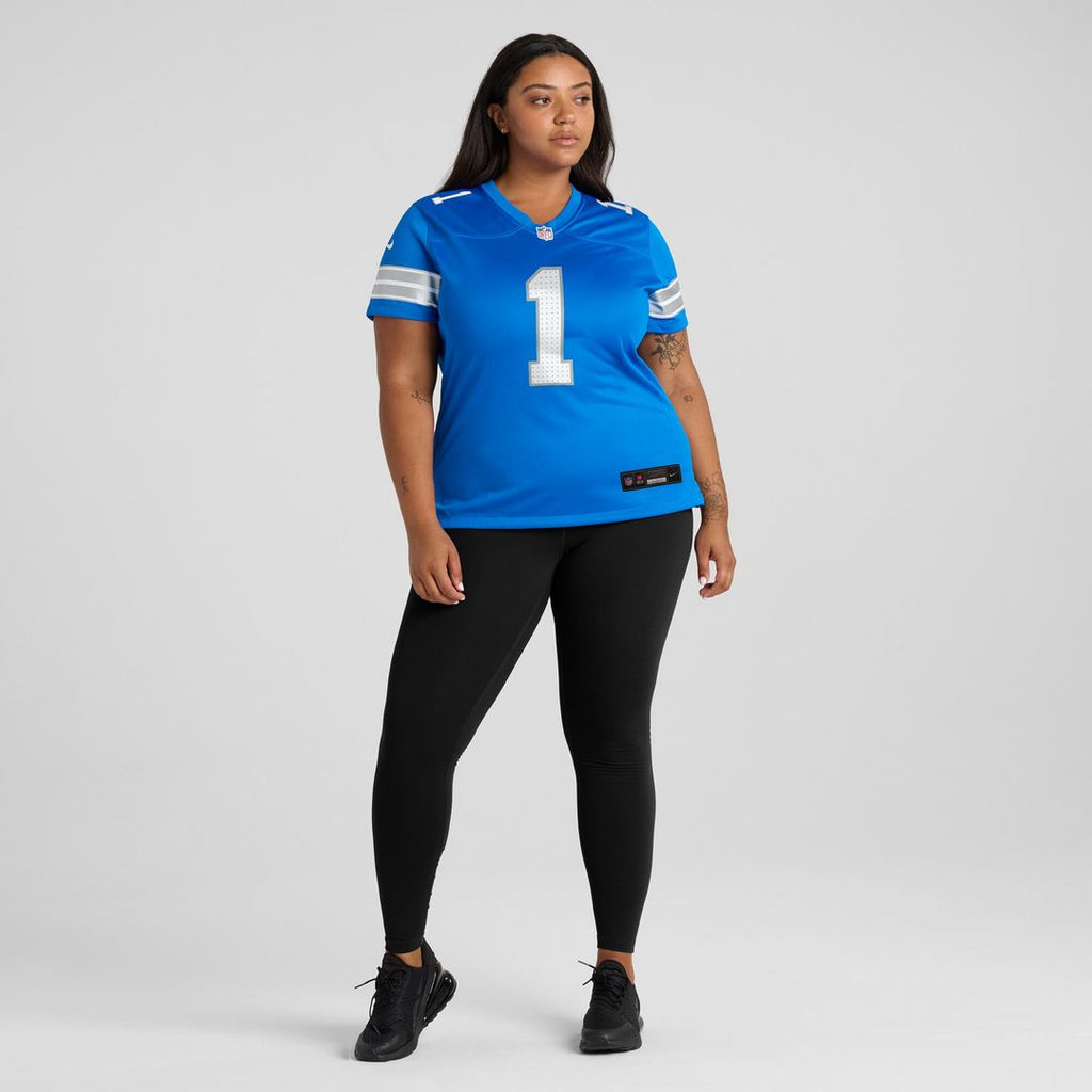 Number 1 Mom Detroit Lions Nike Game Official Jersey - Blue