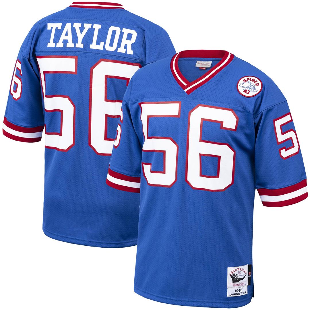 Lawrence Taylor New York Giants 1986 Mitchell & Ness Authentic Throwback Retired Player Official Jersey - Royal