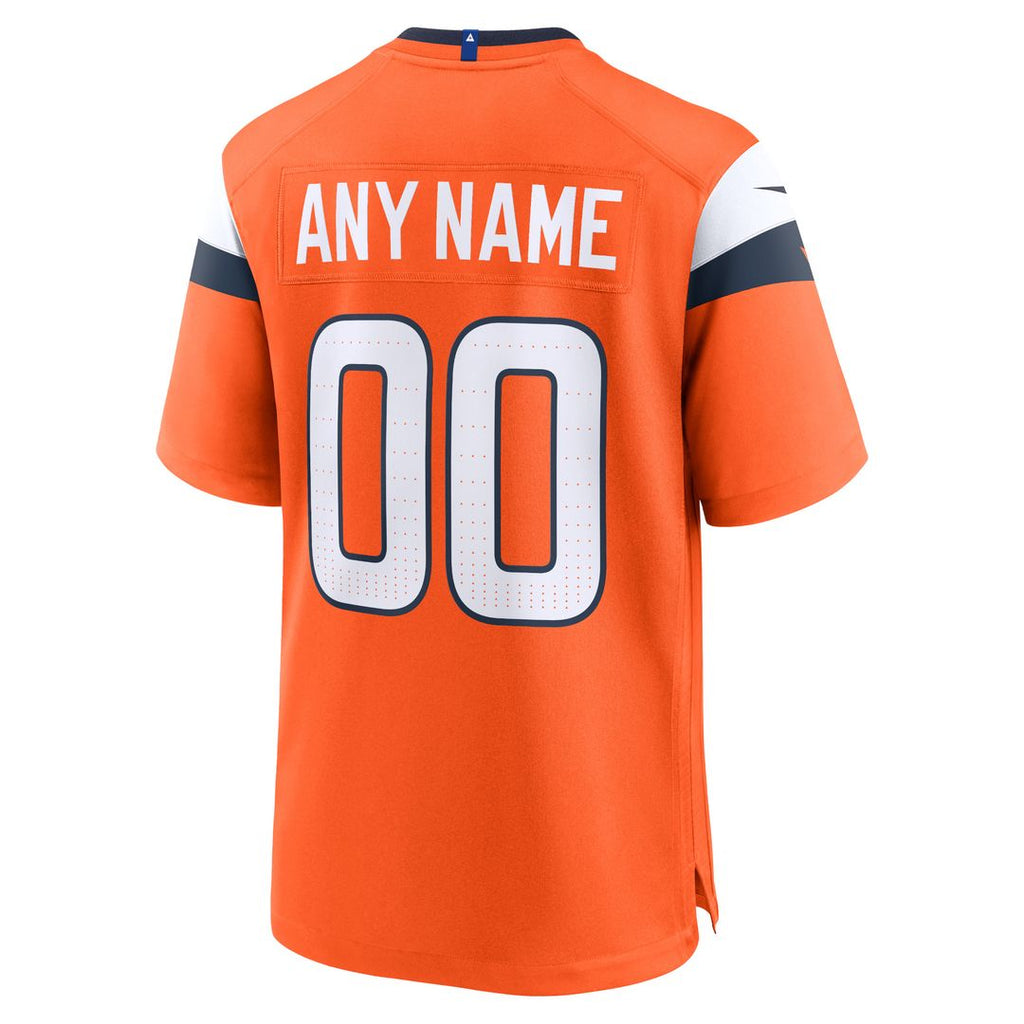 Denver Broncos Nike Team Custom Game Official Jersey - Orange