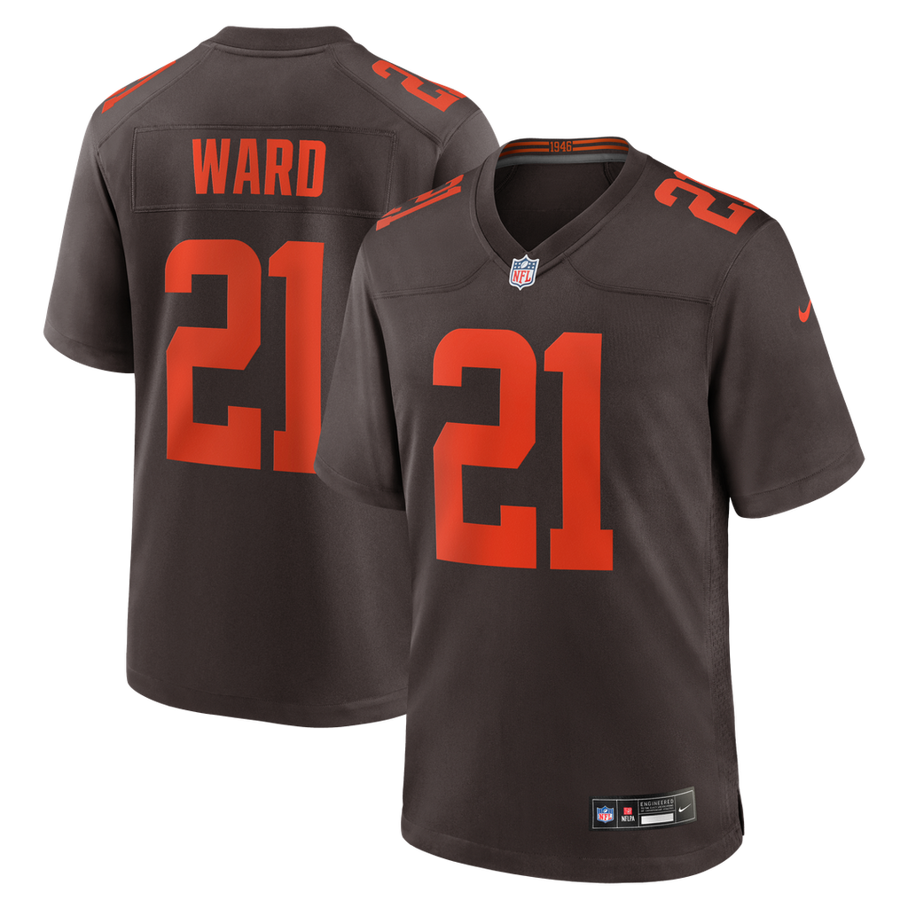 Denzel Ward Cleveland Browns Nike Alpha Dawg Game Official Jersey - Brown